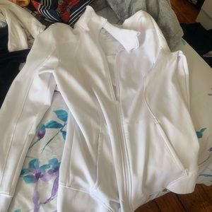 White zip up